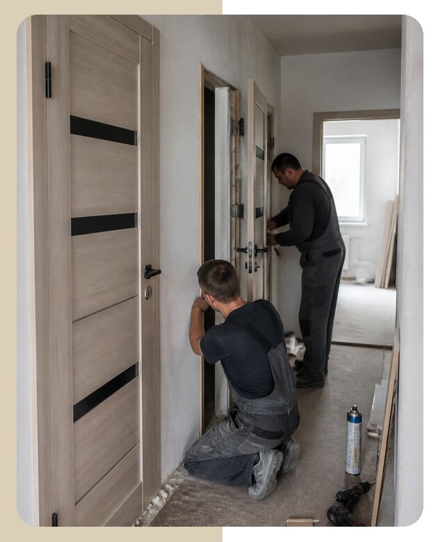 Профессиональный монтаж нескольких дверей под ключ в Архангельске